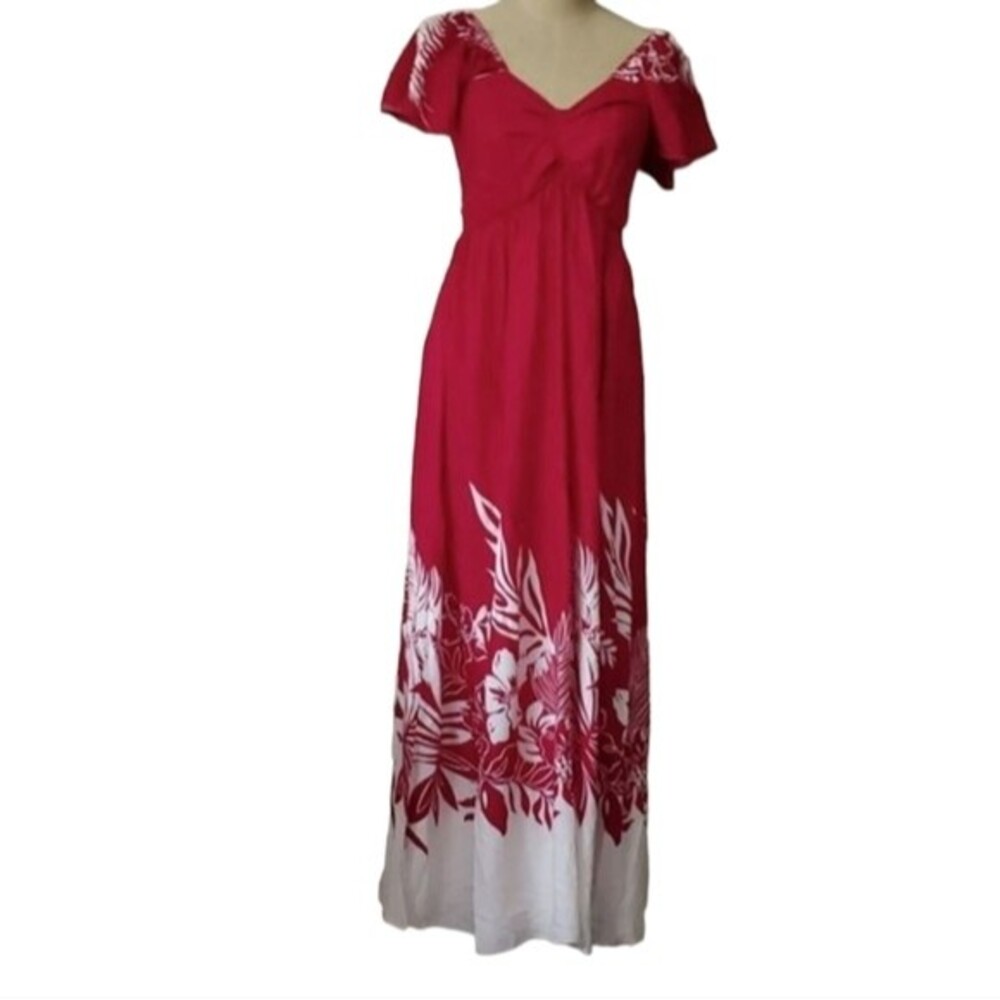 Women's Pink Floral Maxi Dress - L